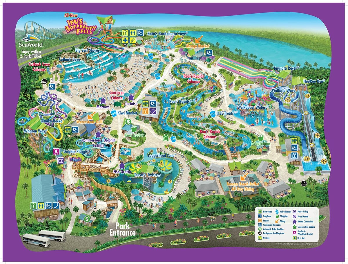 mapa Акватика Orlando