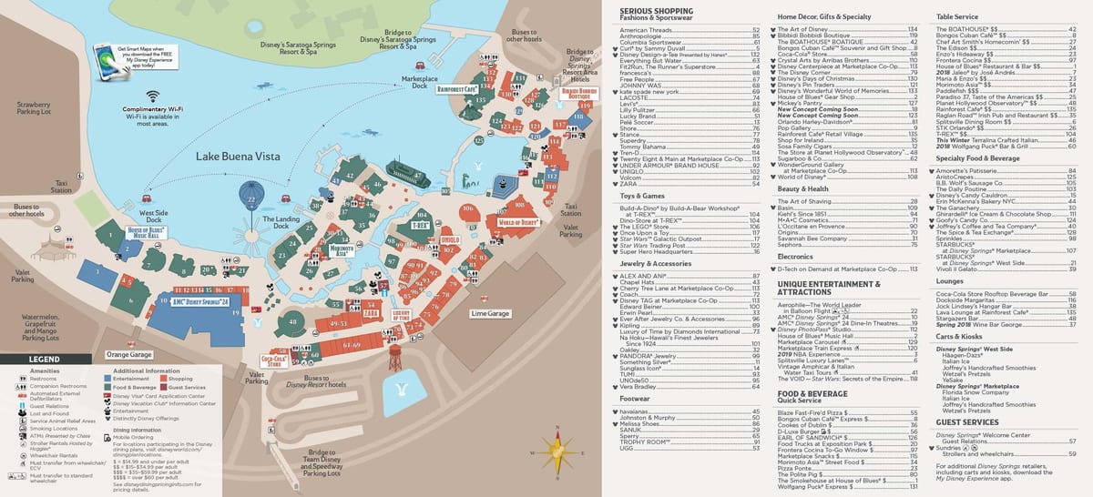 mapa park rozrywki Disney