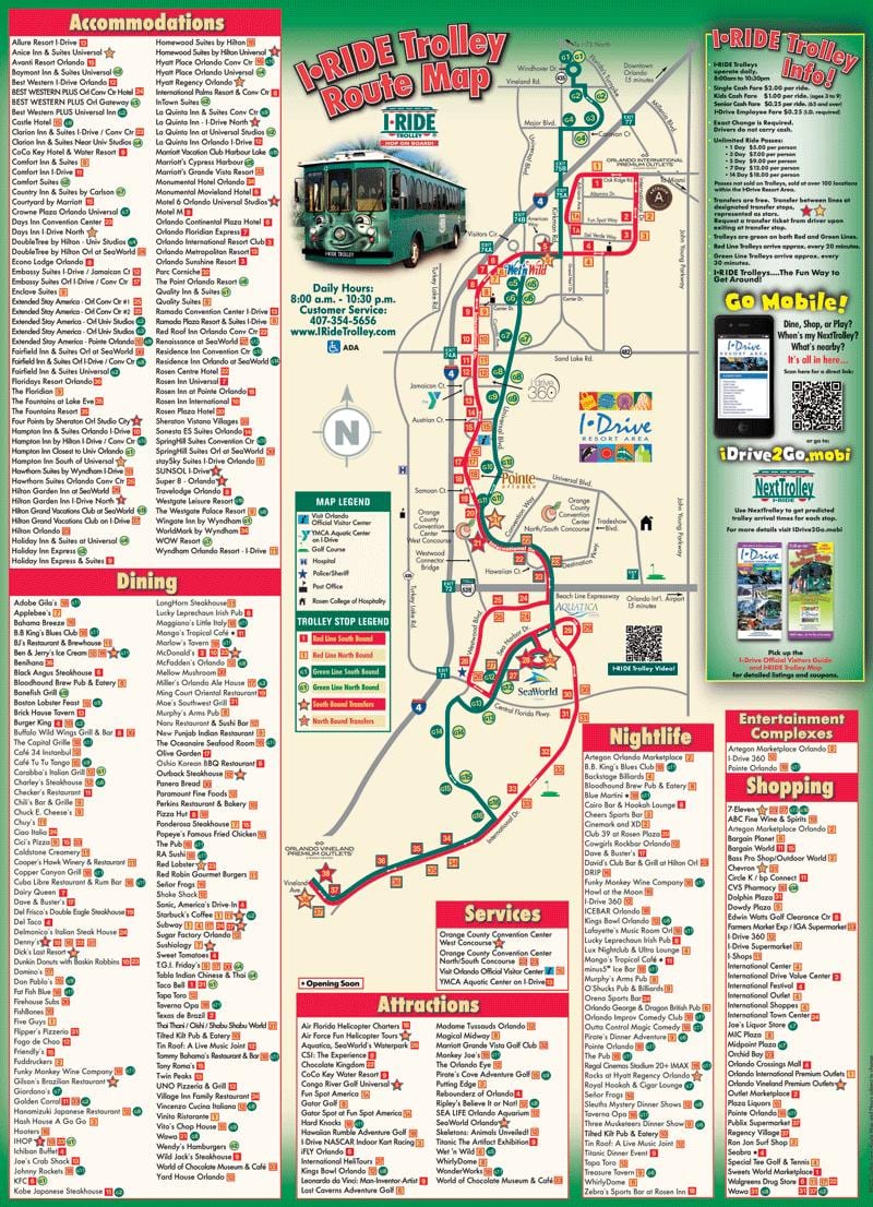 mapa Orlando International drive