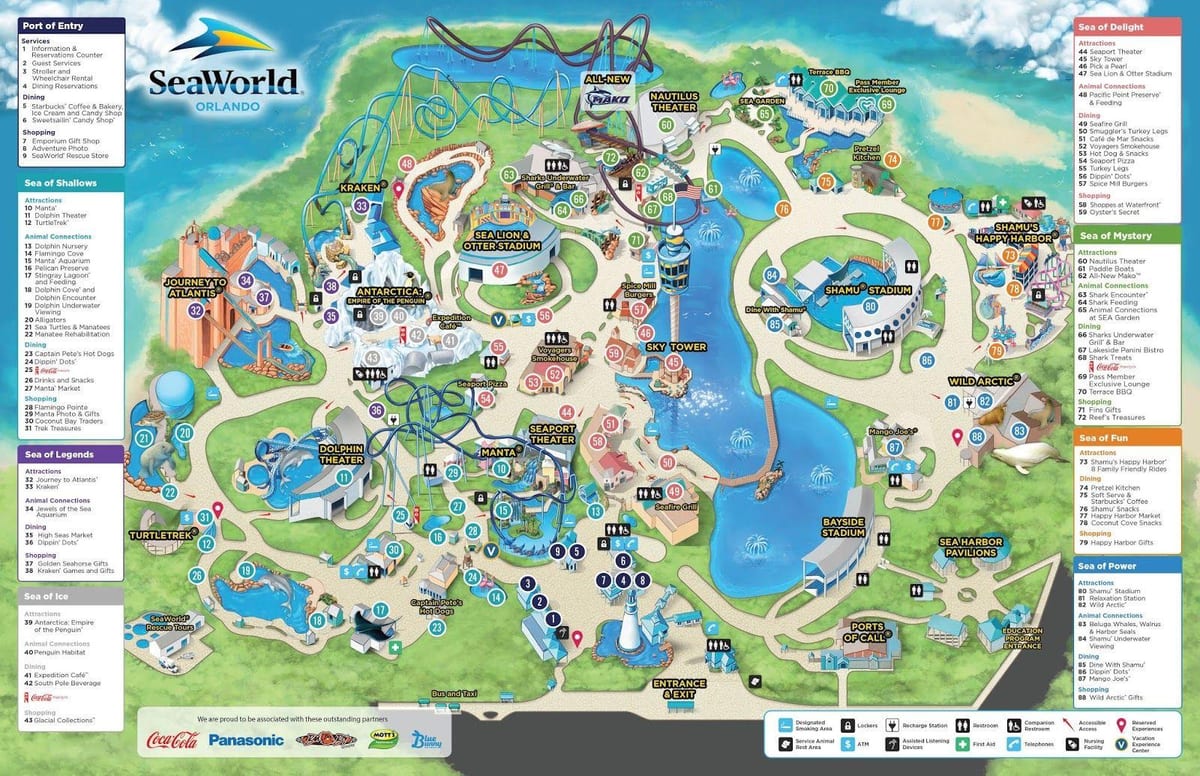 mapa Сиуорлд Orlando