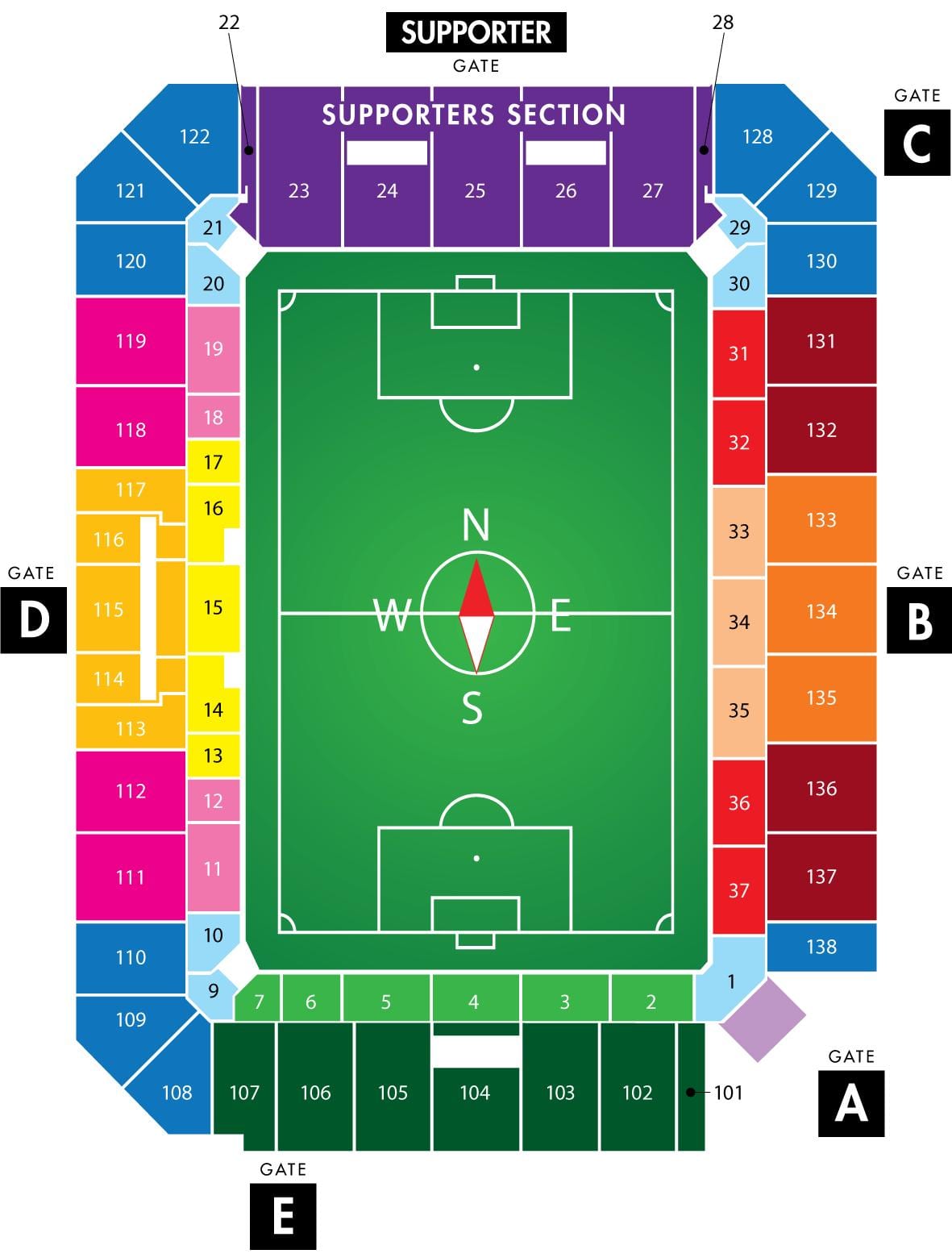 Orlando miasto stadion mapa