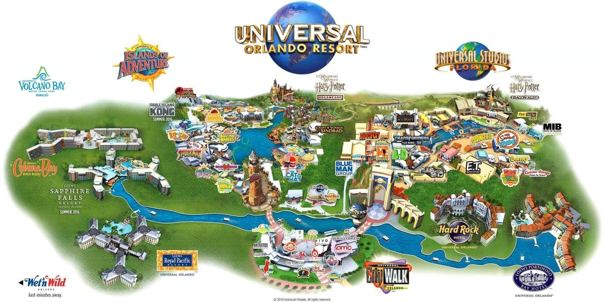 Universal Studios Orlando mapie