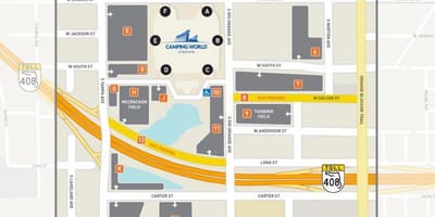 Mapa świata stadion parking kemping