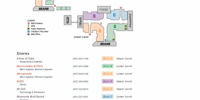 Mapa centrum handlowego altamonte