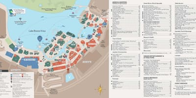 Mapa park rozrywki Disney