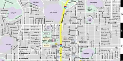 Mapa miasta Orlando